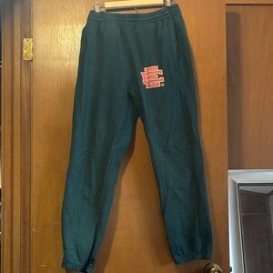 Eric Emanuel Dark Teal Jogger Sweatpants with Subtle Logo